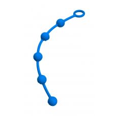 Анальные шарики силиконовые синие SKN