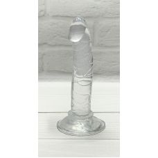 Анальний фалоімітатор реалістичний на присоску SKN прозорий