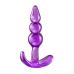 Анальная конусообразная пробка с ограничительным основанием фиолетового цвета SKN