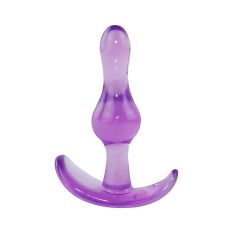 Анальна конусоподібна пробка з обмежувальною основою фіолетового кольору SKN