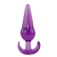Анальна конусоподібна пробка з обмежувальною основою фіолетового кольору SKN