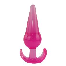 Анальна конусоподібна пробка з обмежувальною основою рожевого кольору SKN