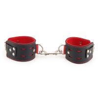 Наручники для БДСМ чёрные PVC Handcuffs Standart Hand Cuffs