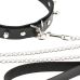 Повідець для БДСМ чорний PU Leather Leash Black