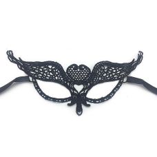 Інтимна ажурна Венеціанська маска на очі SKN чорна