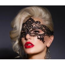 Ажурна Венеціанська маска Чорна для рольових ігор SKN-C010
