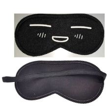 Закрытая маска на глаза черная с рисунком Smile SKN-C074