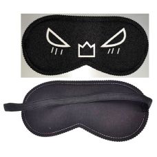 Закрытая маска на глаза черная с рисунком Smile SKN-C075