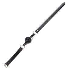 Кляп-шар черный в рот для ощущений в БДСМ-играх SKN