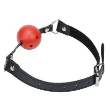 Кляп шариком для рта Classic plastic Black and Red SKN-KK06