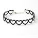 Чокер-лента в виде сердец SKN черный