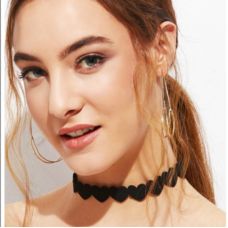 Чокер-лента сердечко малое SKN черное