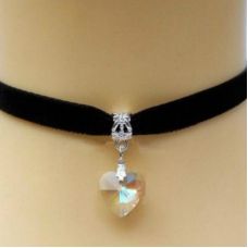 Чокер лента с подвеской Сердечко SKN черная