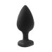 Силиконовая анальная пробка с кристаллом черная SKN-KSIL-05L размер L