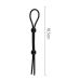 Ласо на пеніс ерекційне з двома фіксуючими намистинками чорне SKN-LS002