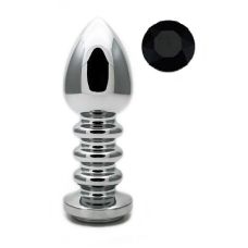 Рифлена анальна пробка з кристалом SKN-MS103