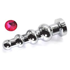 Рифлена анальна пробка з кристалом SKN-MS109