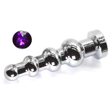 Рифлена анальна пробка з кристалом SKN-MS111