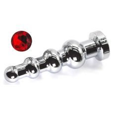 Рифлена анальна пробка з кристалом SKN-MS112