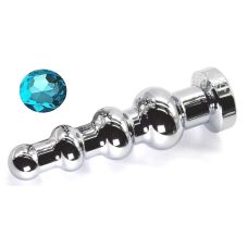 Рифлена анальна пробка з кристалом SKN-MS113