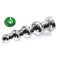 Рифлена анальна пробка з кристалом SKN-MS114