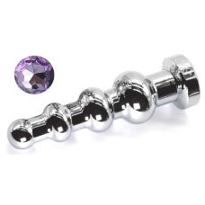 Рифлена анальна пробка з кристалом SKN-MS115