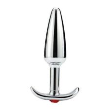 Анальна втулка металева з червоним кристалом SKN-MS34