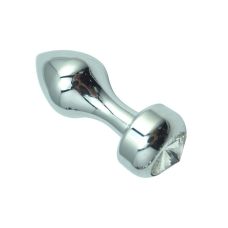 Анальная пробка с бесцветным кристаллом из стали SKN-MS52 