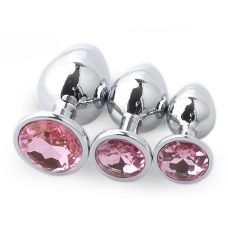 Комплект анальних пробок з кристалом SKN-NMS25 розмір S, M, L