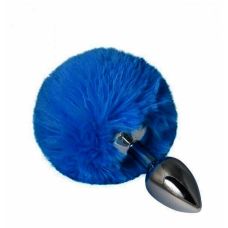 Анальная пробка с синим хвостом SKN-Z22