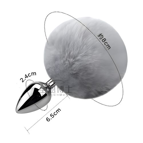 Анальная пробка серебристая из медицинской нержавеющей стали с зеленым хвостом SKN размер XS Анальная пробка серебристая из медицинской нержавеющей стали с зеленым хвостом SKN размер XS