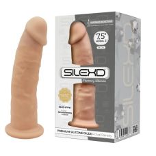 Фаллоимитатор реалистичный на присоске из силикона двойной плотности телесный Silexd модель 2 ZM01 