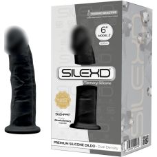 Фалоімітатор реалістичний на присосці термореактивний чорний Silexd модель 2 XM01