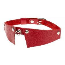 Нашийник Шкіряний для БДСМ червоний Strict Style
