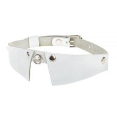 Нашийник для БДСМ білий шкіряний Strict Style White