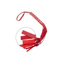 Флогер, многохвостая гладка батіг зі шкіри Червона S&M Fancy SL280130