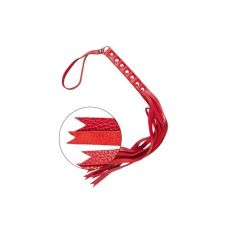 Флогер, многохвостая гладка батіг зі шкіри Червона S&M Fancy SL280132