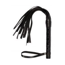 Флогер, многохвостая гладка батіг шкіряна VIP Leather Flogger Black