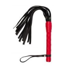 Флогер, багатохвоста гладка батіг шкіряна VIP Leather Flogger Red
