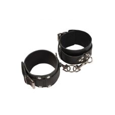Оковы для ног кожаные черные Leather Dominant Leg Cuffs