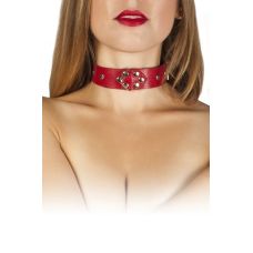 Нашийник БДСМ Шкіряний червоний Leather Restraints Collar