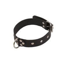 Ошейник БДСМ кожаный черный Dominant Collar