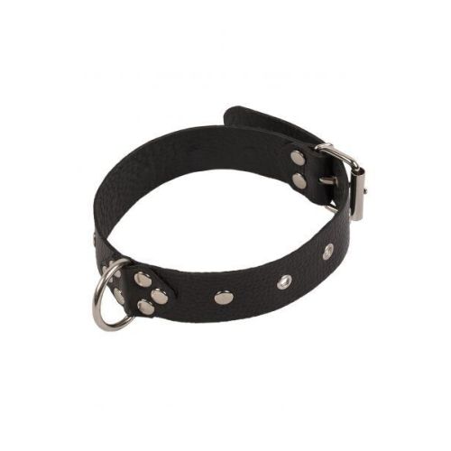Ошейник БДСМ кожаный черный Dominant Collar