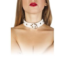 Нашийник БДСМ Шкіряний білий dominant Collar