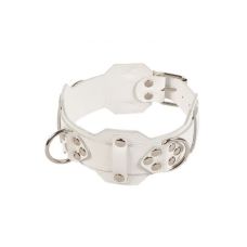 Красивий Шкіряний нашийник БДСМ білий VIP Leather Collar