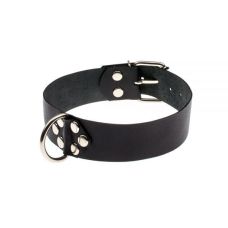 Ошейник БДСМ кожаный черный Leather Collar