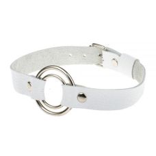Ошейник белый для секса Double Target