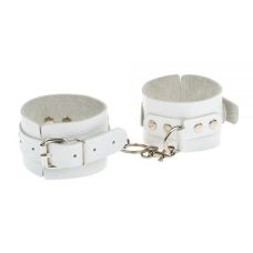 Кайдани білі шкіряні для сексу Obediens