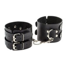 Оковы чёрные для БДСМ кожаные Obediens