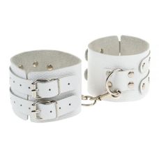 Кайдани білі для БДСМ шкіряні Obediens